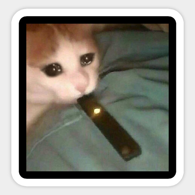 Juul Hitting Cat Cat Sticker Teepublic
