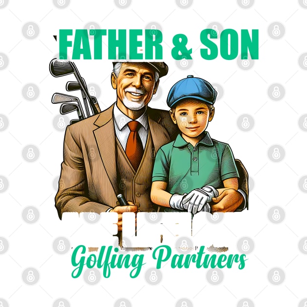 Golf Golfing Father Son Matching Dad by click2print