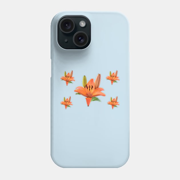 Lilium  &#39;Orange Pixie&#39;  Dwarf Asiatic lily Phone Case by chrisburrows