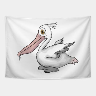 Cute Pelican Drawing Tapestry