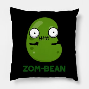 Zom-bean Cute Halloween Zombie Bean Pun Pillow