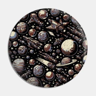 Outer Space Pattern Pin