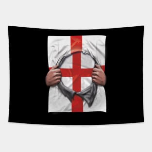 England Flag English Flag Ripped - Gift for English From England Tapestry