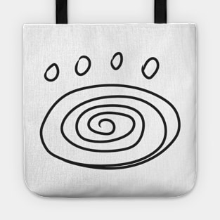 illustration of an abstract paw print Tote