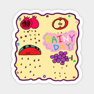 Rainy Day, Fruit Seed Rain Magnet