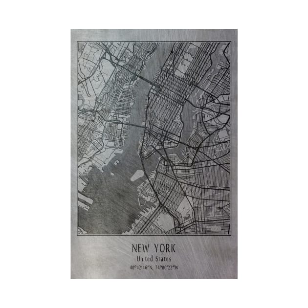 New York, United Stated, city map by Creative at home