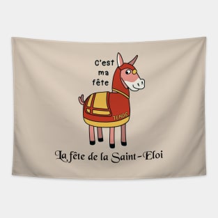 La fête de la Saint-Eloi, Tende - Fête des Mulets / Happy mule Tapestry