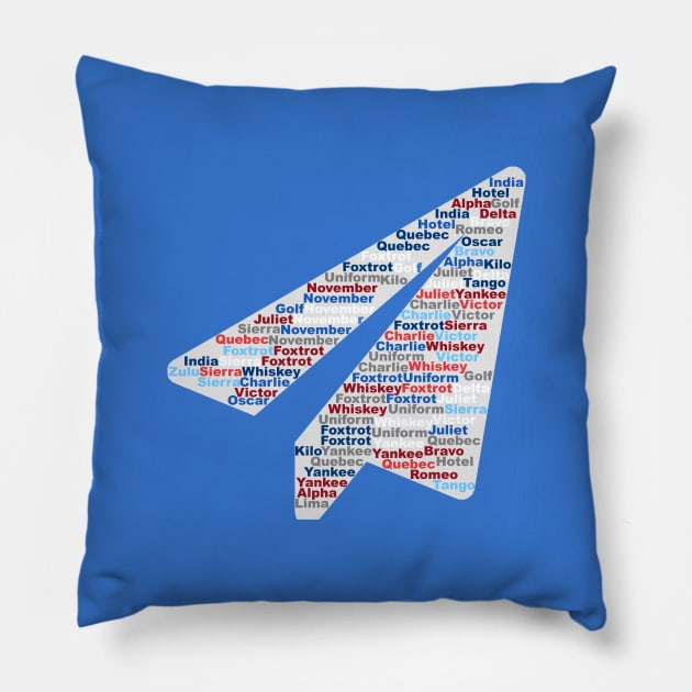 Paper Plane Aviation Alphabet | Gift Pillow by ProPlaneSpotter