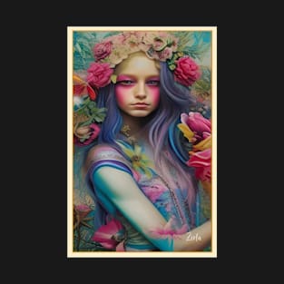 Pretty moody flower girl hippie girl T-Shirt