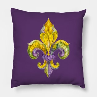 Mardi Gras Fleur de Lis Pillow