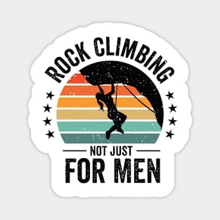 International Women's Day Mountain Retro Rock Climbing Magnet