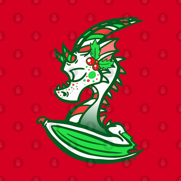 Holly Jolly Dragon by Jan Grackle