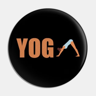 Minimalist Typography Yoga Master Pin