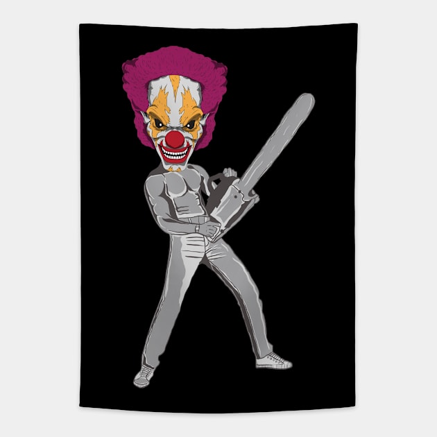 Scary Killer Clown Tapestry by AngelFlame