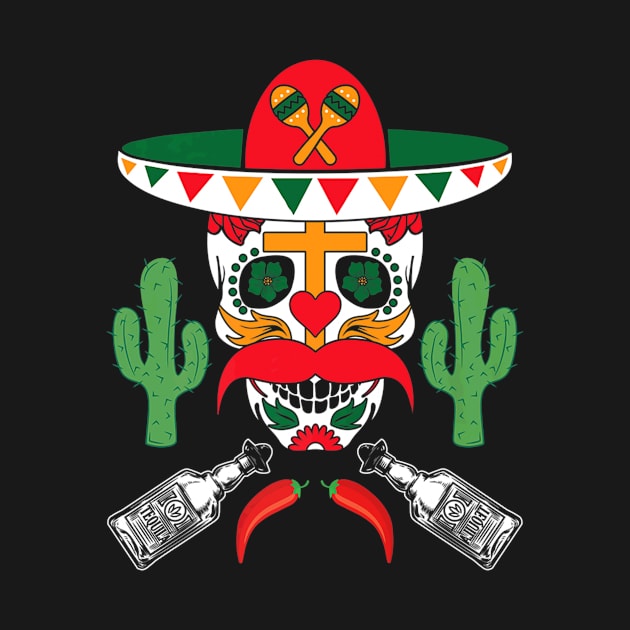 Cactus Mexican Skull Design by Burton Halloween