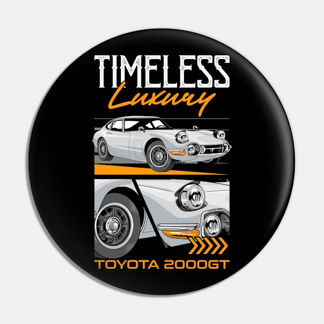 Toyota 2000GT JDM Car Pin by milatees