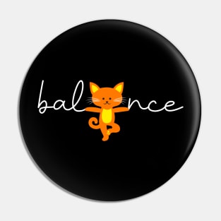 Cat yoga balance Pin