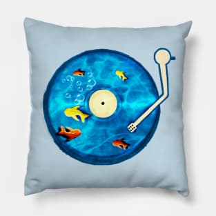 blue turntable Pillow