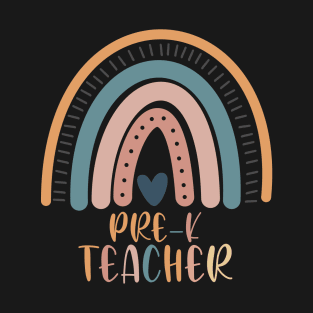 Boho Rainbow PreK Teacher Kinder Back to School T-Shirt