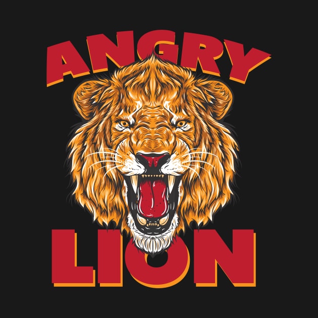 Angry Lion Head Design for all who loves wild animals by g14u