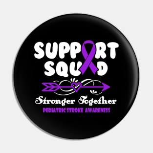 Pediatric Stroke Gastroparesis Awareness Support Squad Stronger Together - In This Family We Fight Together Pin