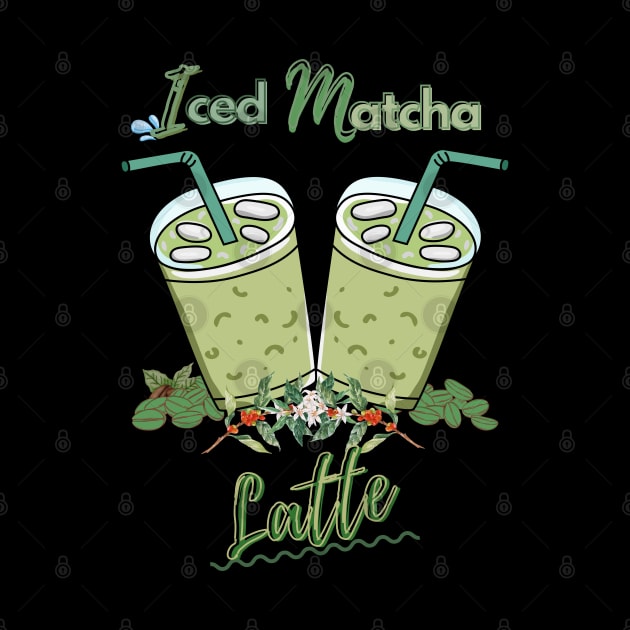 Iced Matcha latte by designfurry 
