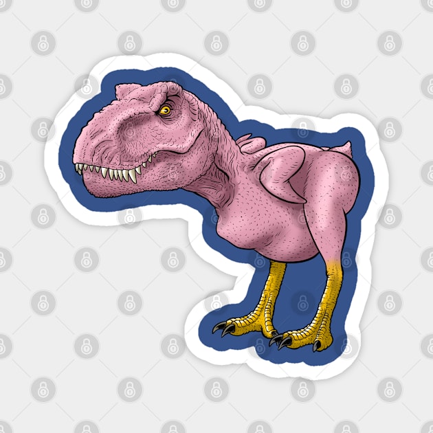 Chicken Rex Magnet by albertocubatas