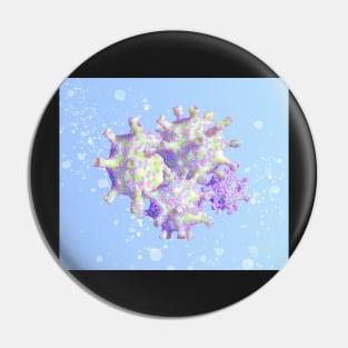 Bright lurid beautiful coronavirus cells Pin