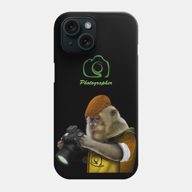 Cute apes Photographer Phone Case by Dezigner007