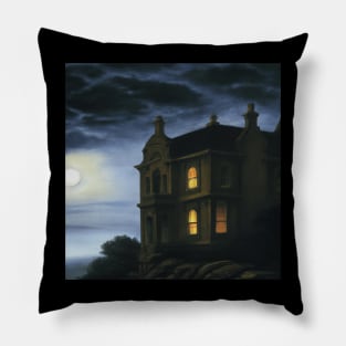 Spooky Mansion on a Cliff Pillow