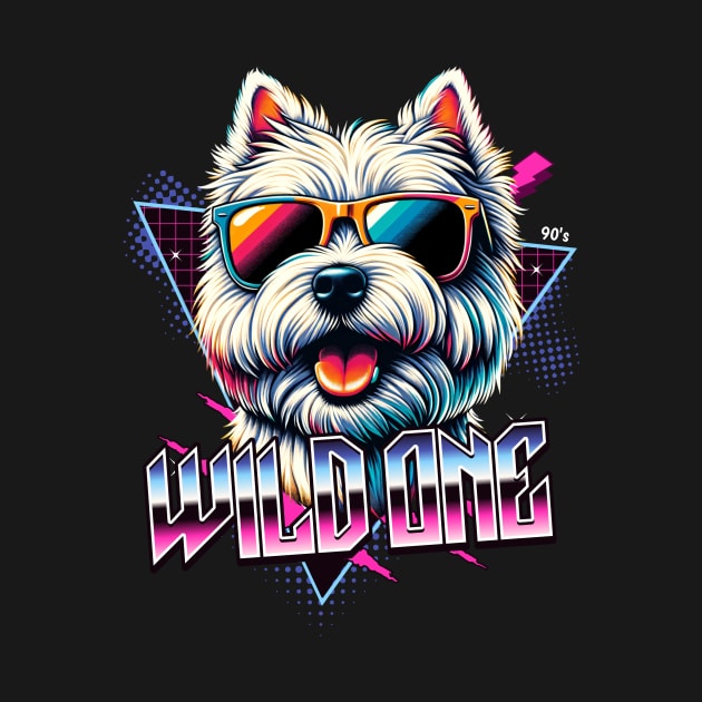 Wild One West Highland White Terrier by Miami Neon Designs