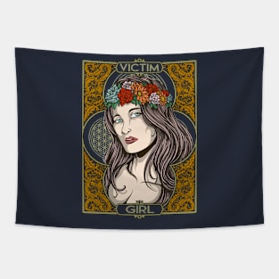 Victim Girl With Flower Tapestry