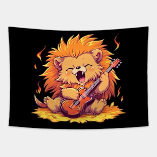 lion guitar Tapestry