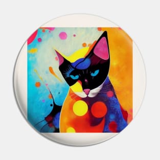 Abstract Cat Pin