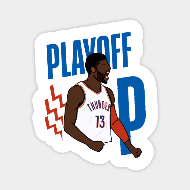 Paul George 'Playoff P' - Oklahoma City Thunder NBA Magnet by xavierjfong