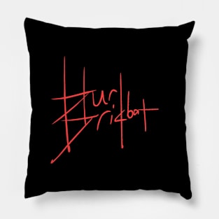 Hurl Brickbat Logo Red Pillow