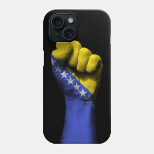 Flag of Bosnia and Herzegovina on a Raised Clenched Fist Phone Case