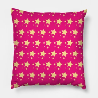 Aden | Yellow and Pink Stars Pattern Pillow