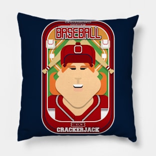 Baseball Red Blue White - Deuce Crackerjack - Jacqui version Pillow