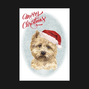 Cairn Terrier Merry Christmas Santa Dog T-Shirt