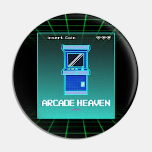Arcade Heaven 80s Retro Design Pin
