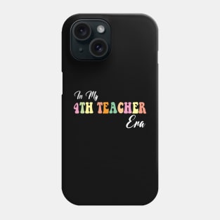 Retro Groovy In My 4th teacher Era Phone Case