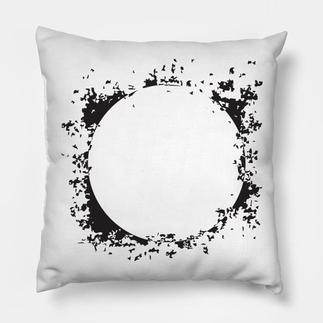 black circle design Pillow by lkn