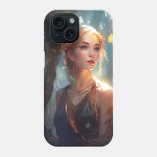 Beautiful woman from fantasy forest Phone Case