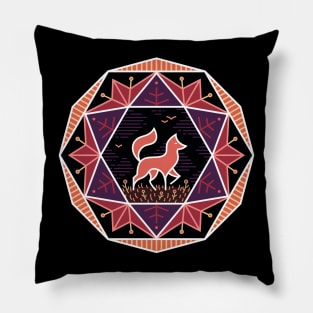 Sunset Stroll Fox Pillow