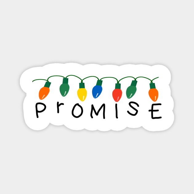 Promise - Christmas Lights - Stranger Things Magnet by tziggles