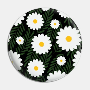 White Flowers Pin