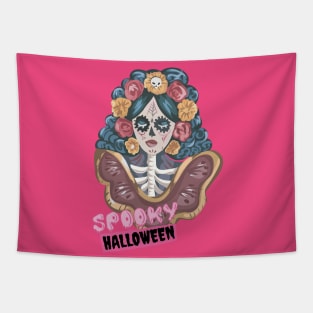 Halloween Sugar Skull Tapestry