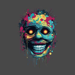 Ugly Noir Skull - Psychedelic Manga T-Shirt