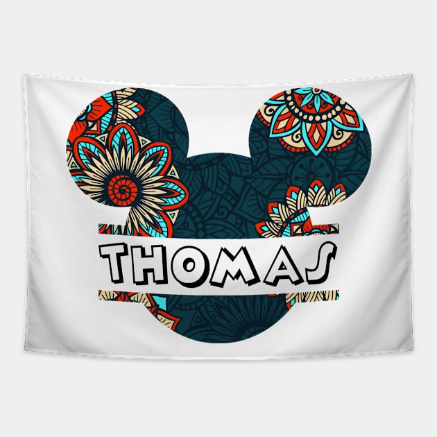 Thomas Name With Seamless Pattern Tapestry by Maddalena's